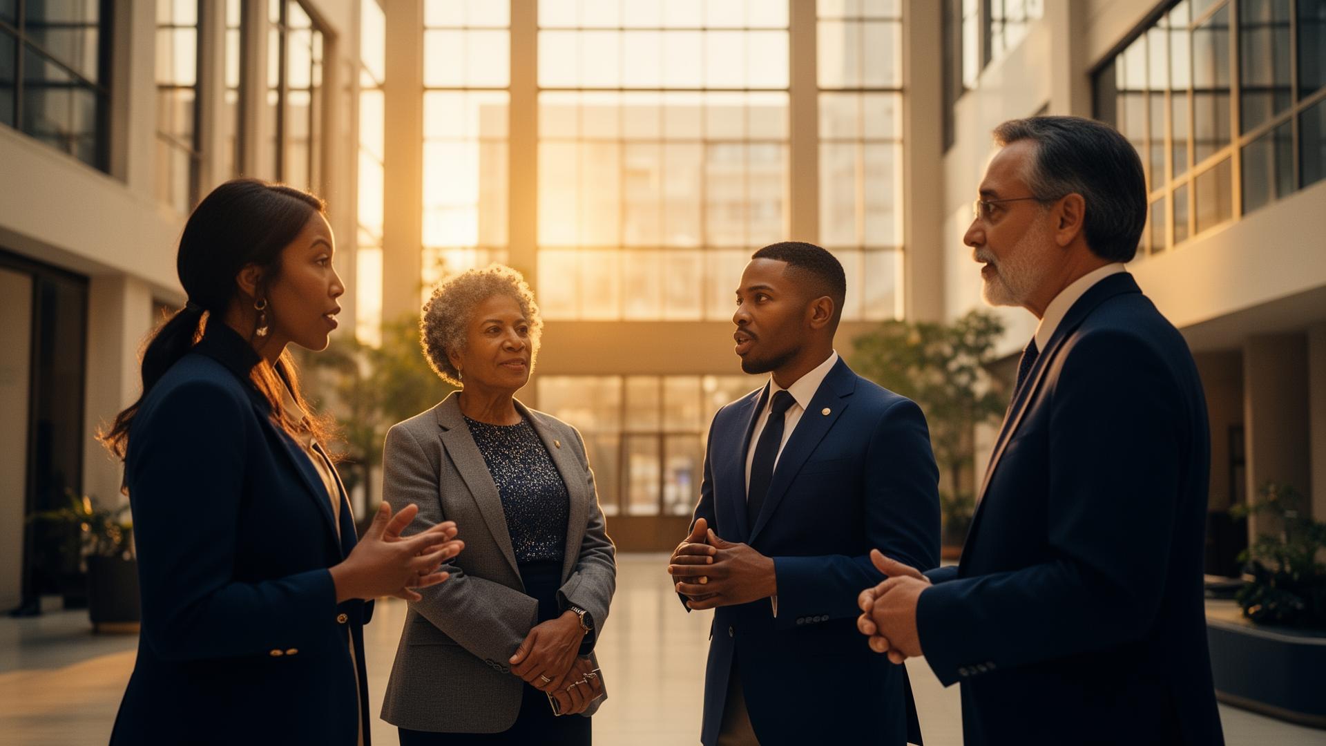 Community leaders in conversation